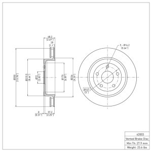 Jeep Grand Cherokee Brake Rotor (1) - Rear - R1 Concepts - Plain - `06-`10